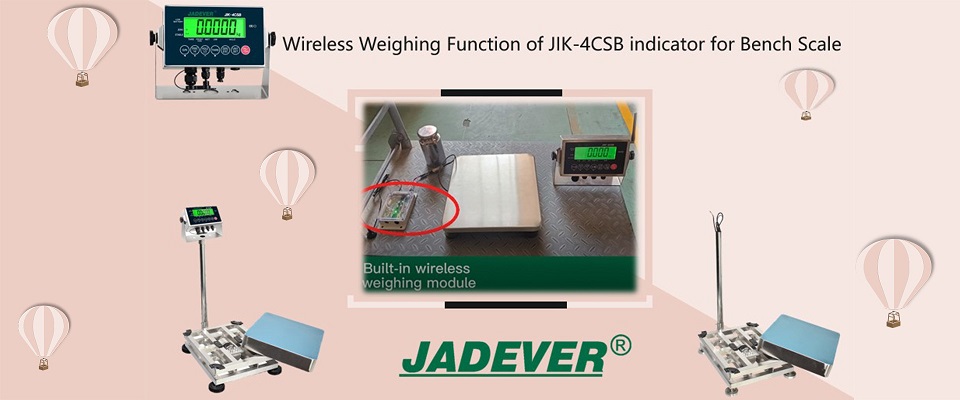 פונקציית שקילה אלחוטית של מחוון JIK-4CSB עבור משקל ספסל
