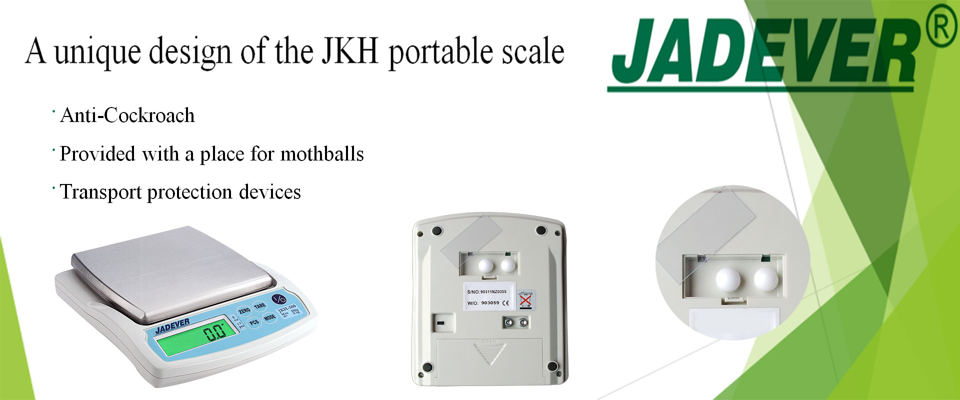 עיצוב ייחודי של המשקל הנייד JKH
