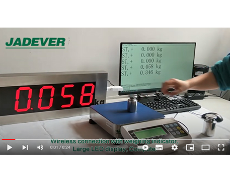 סולם jadever מתחבר לתצוגה מרחוק ולמחשב בו-זמנית