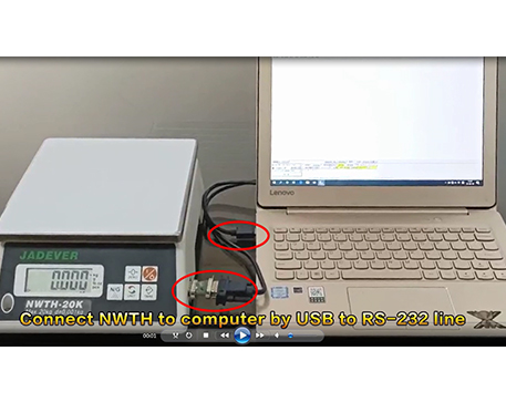 משקל משקל jadever NWTH מתחבר למחשב ומדפסת